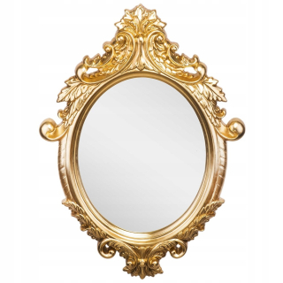 Kúpeľňové zrkadlo - Mirror Style Decor nástenný oválny plastový rám 600 x 850 mm
